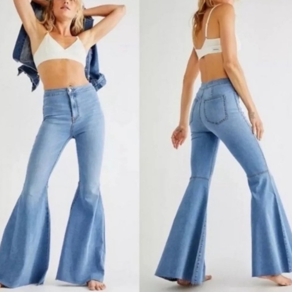 Free People Just Float On Flare Jeans